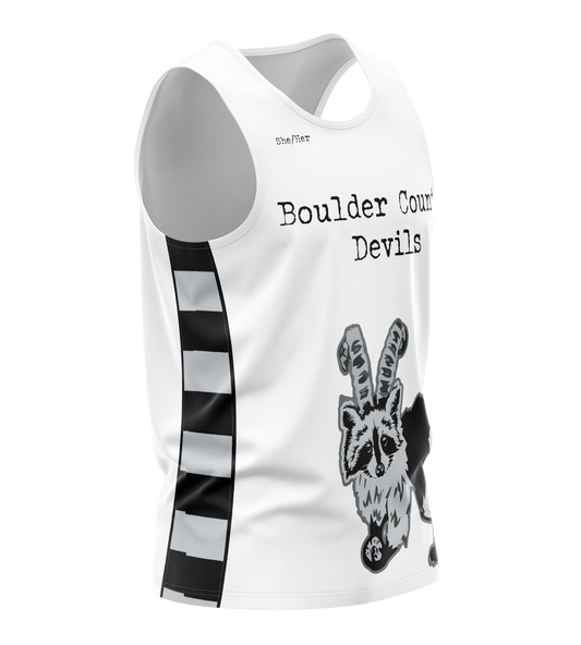 Boulder County Devils Unisex Tank White