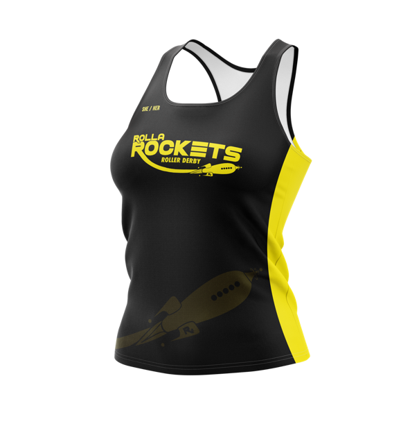 Rolla Rockets Racerback Tank Black