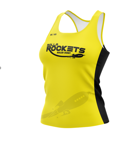 Rolla Rockets Racerback Tank Yellow