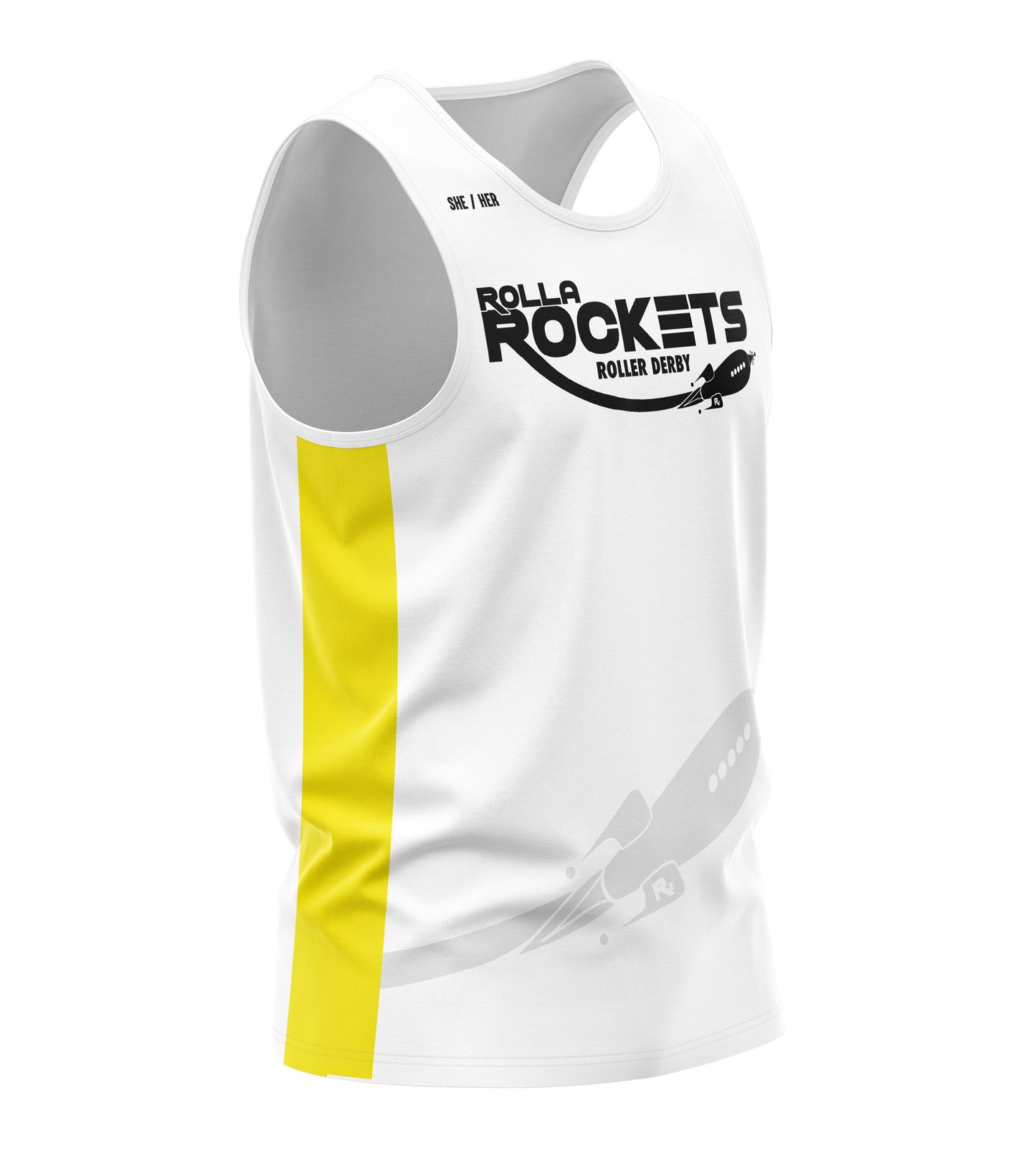 Rolla Rockets Unisex Tank White