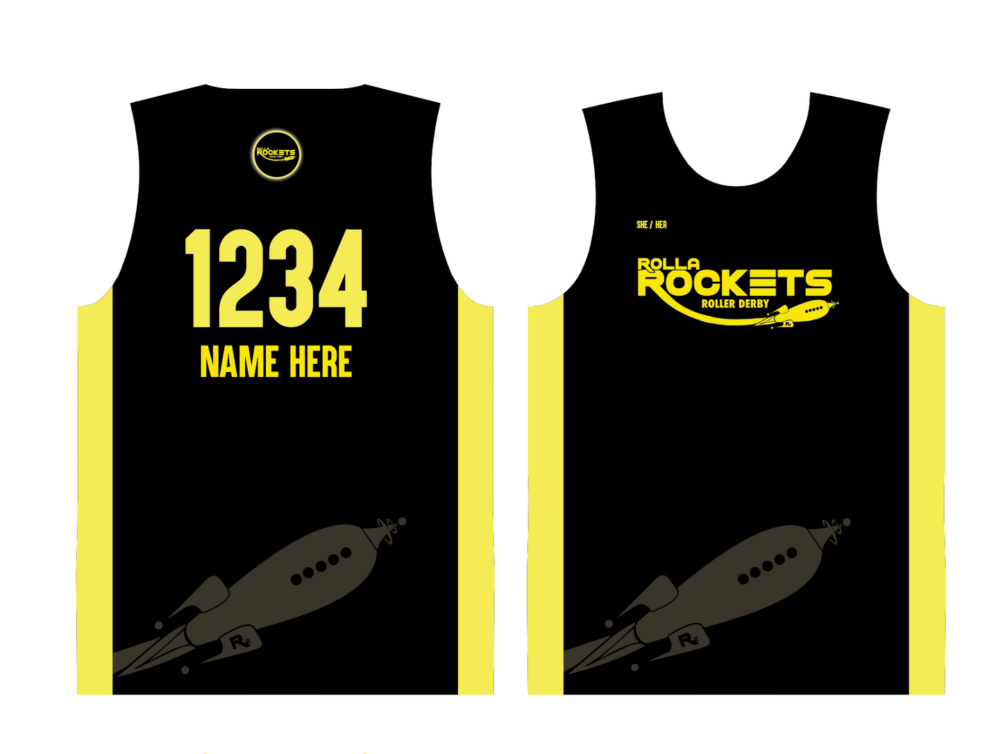 Rolla Rockets Unisex Tank Black