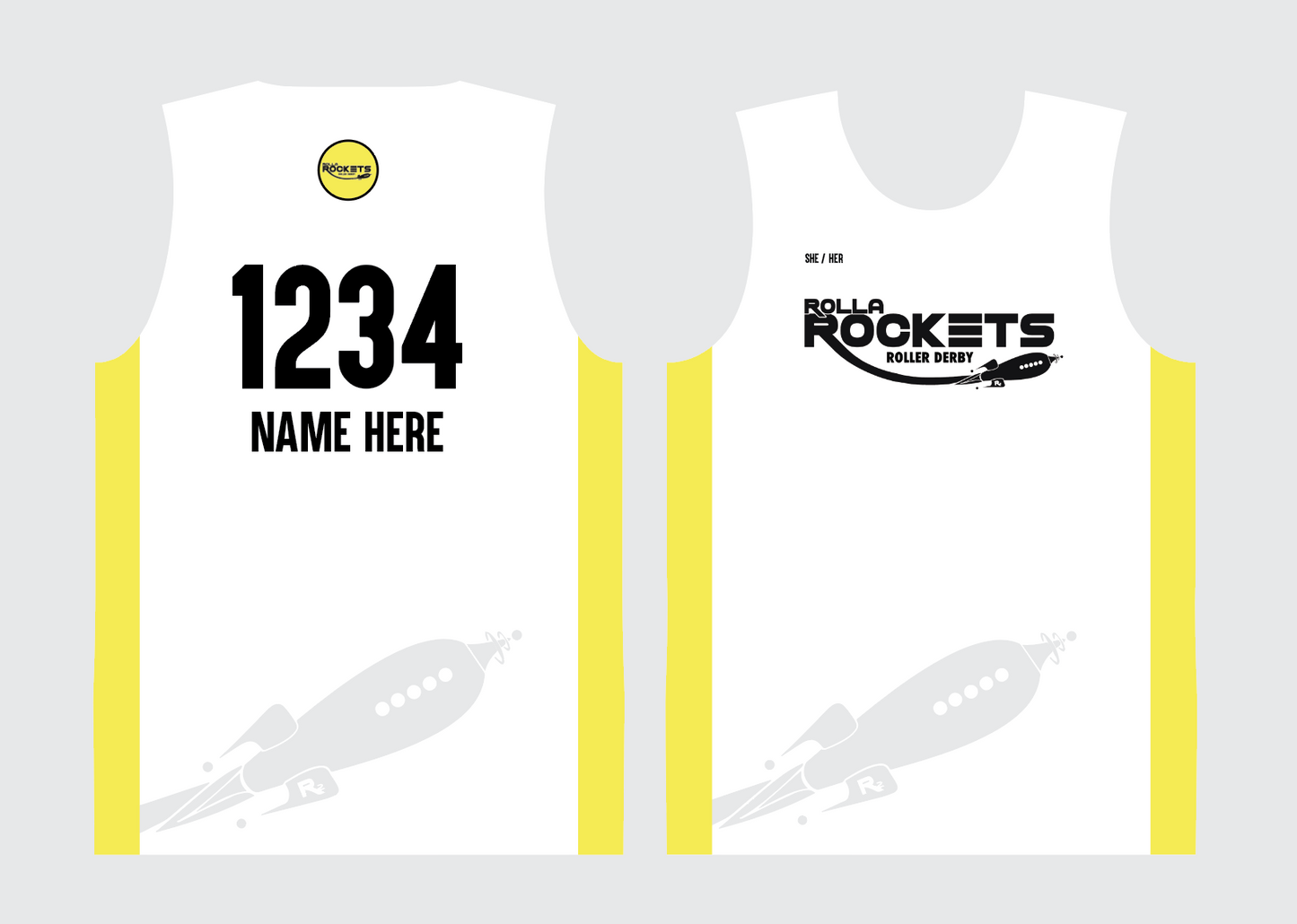 Rolla Rockets Unisex Tank White