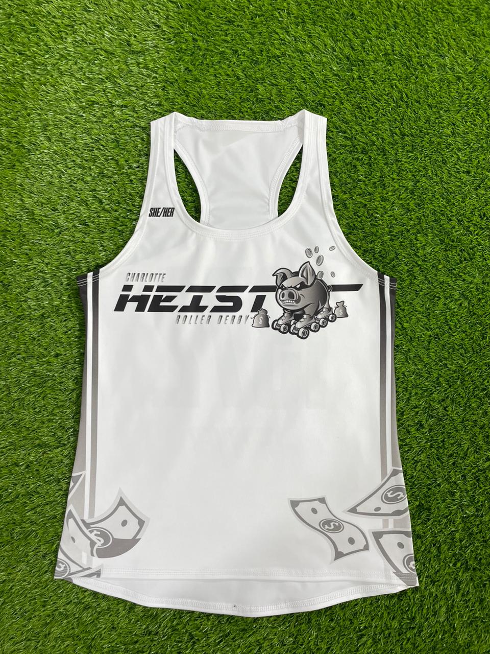 Charlotte Heist Racerback Tank White