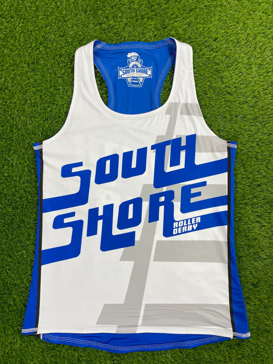 South Shore Racerback Tank White