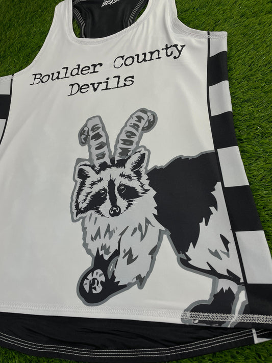 Boulder County Devils Racerback Tank White