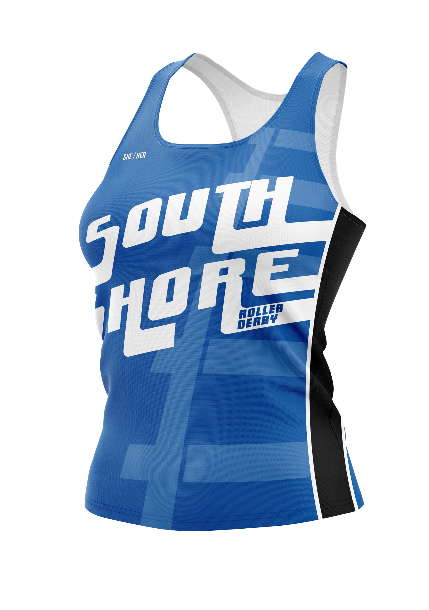 South Shore Racerback Tank Blue