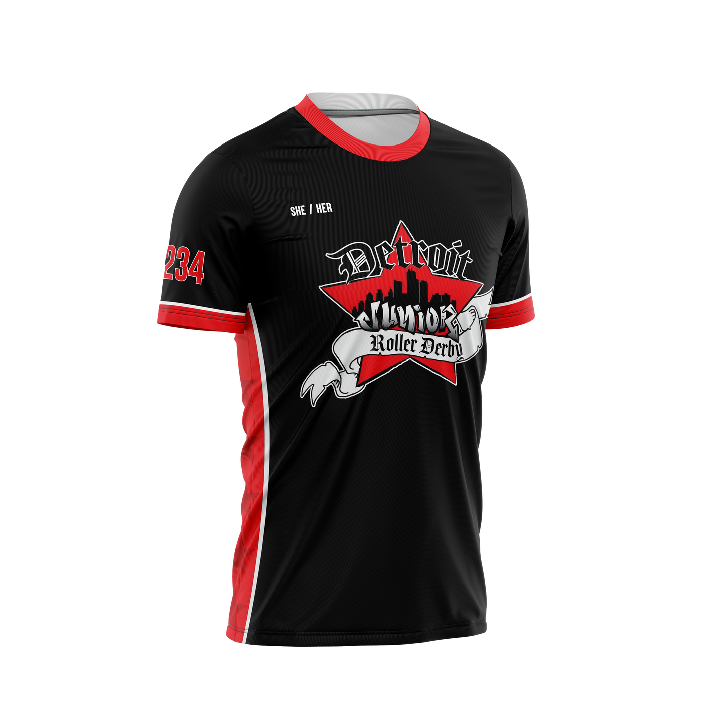 Detroit Junior Mens Sleeved Jersey - YOUTH