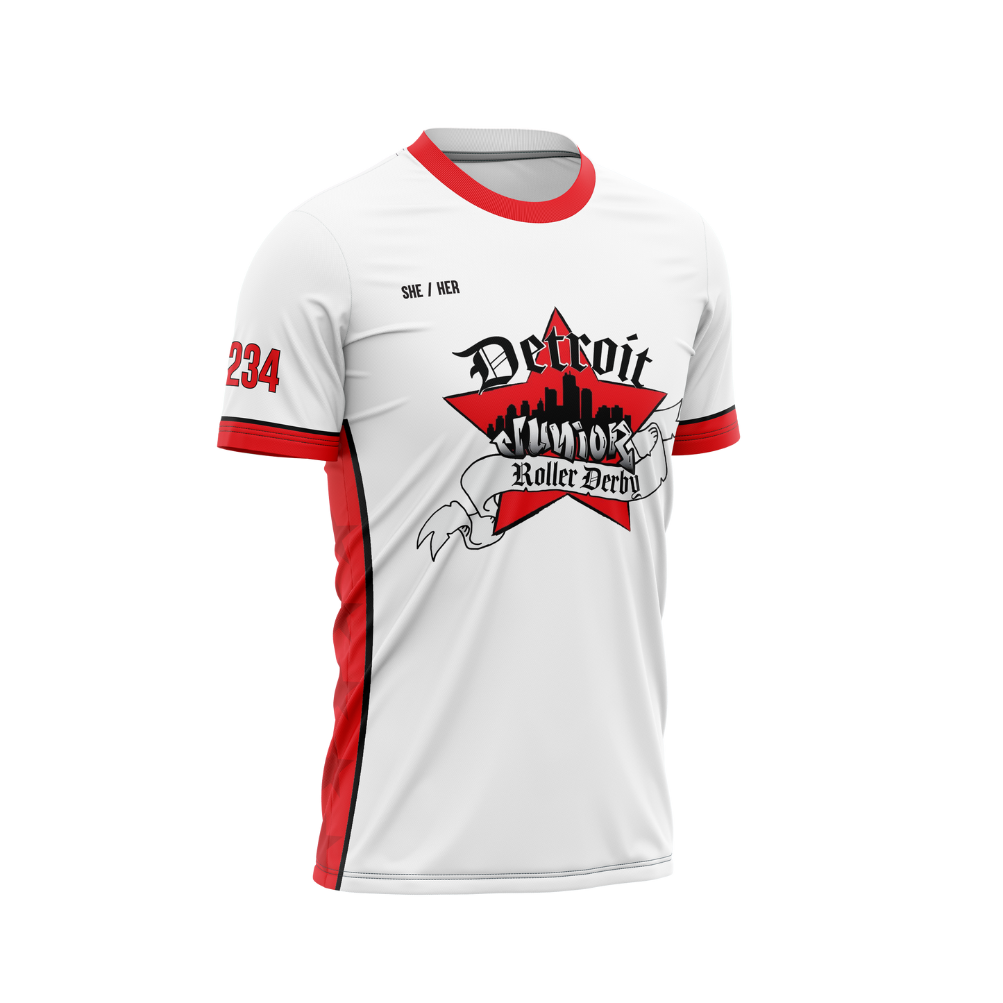 Detroit Junior Mens Sleeved Jersey - YOUTH