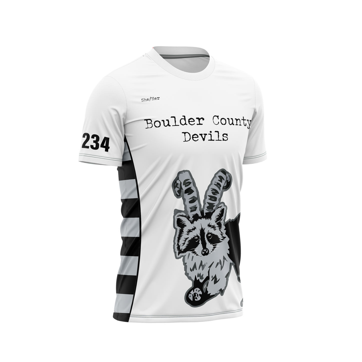 Boulder County Devils Sleeved Jersey White