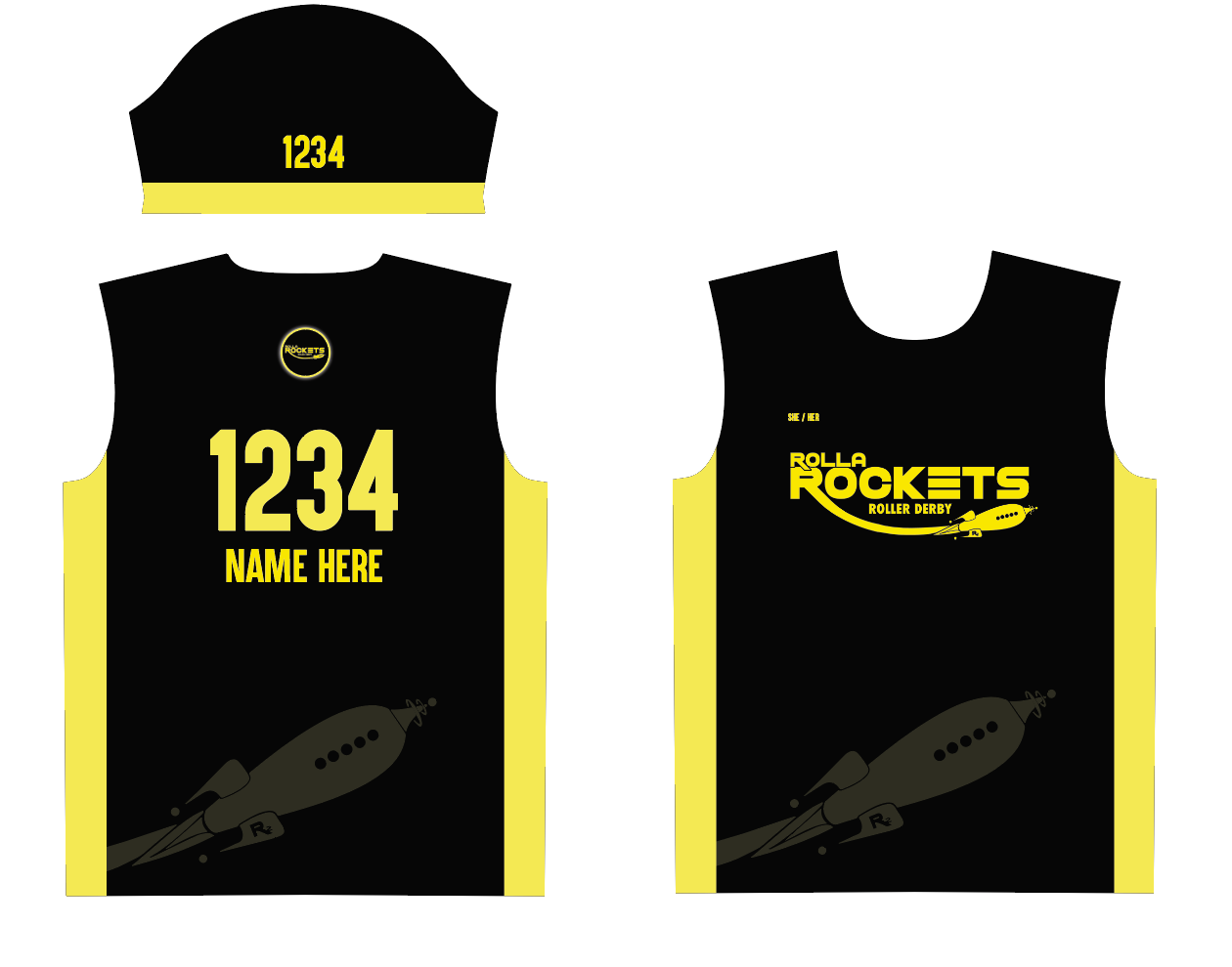 Rolla Rockets Sleeved Jersey Black