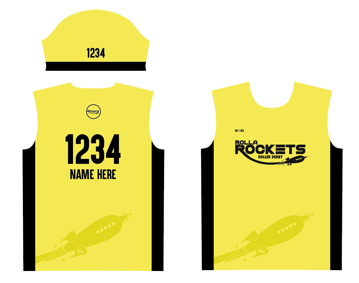 Rolla Rockets Sleeved Jersey Yellow