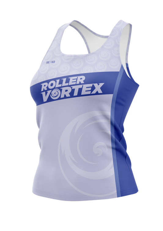 Roller Vortex Racerback Tank White