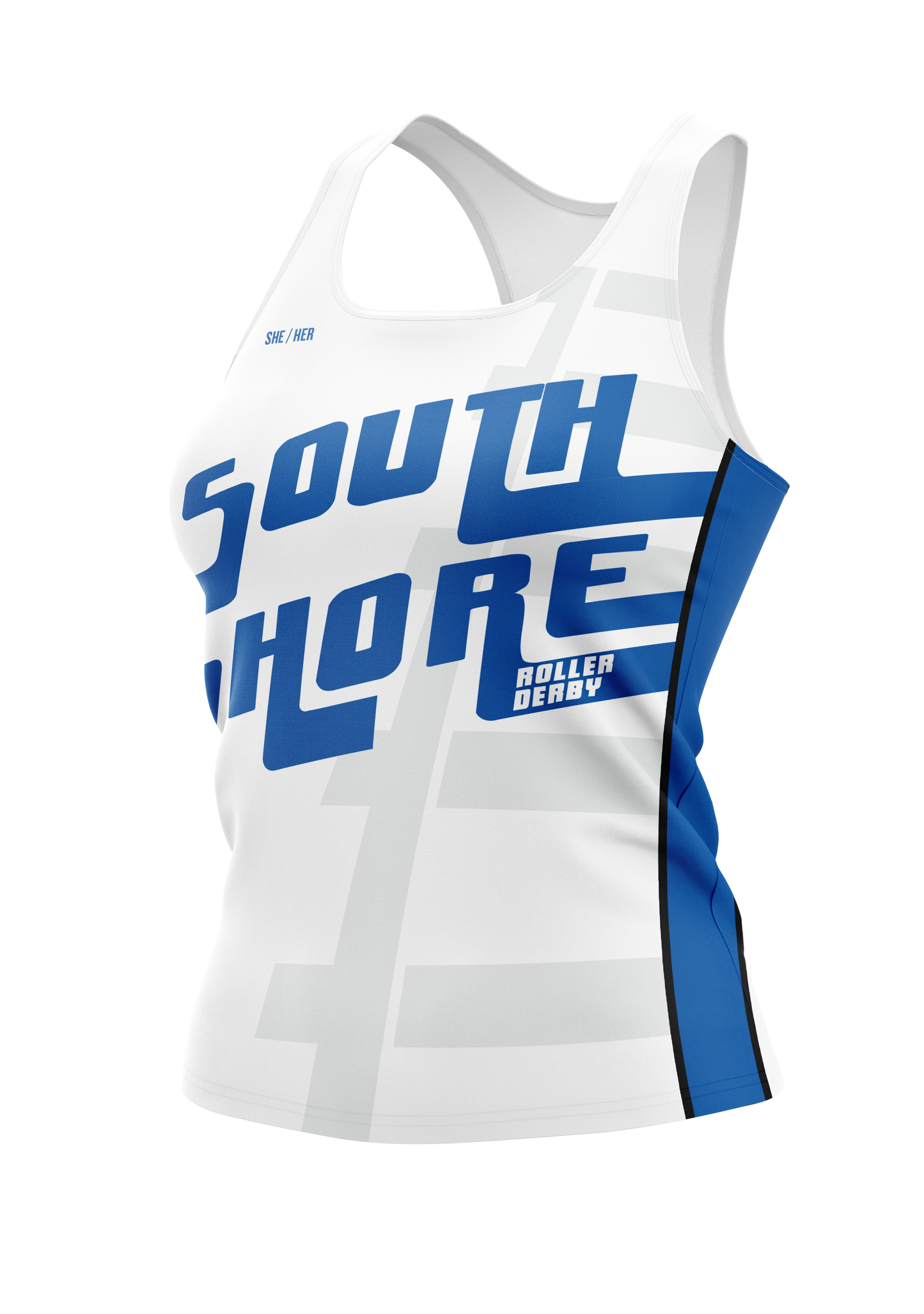 South Shore Racerback Tank White